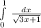 \int\limits^1_0 {} \, \frac{dx}{\sqrt{3x+1} }