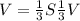 V=\frac{1}{3} S\frac{1}{3} V