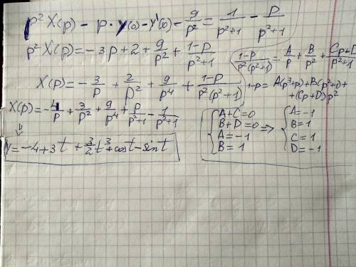 Методом операционного исчисления найти частное решение дифференциального уравнения, удовлетворяющее