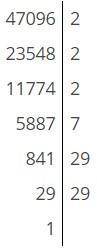 Разложить данные числа на простые множители:11495,19855,399,47096,7163​