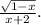 \frac{\sqrt{1-x} }{x+2} .\\