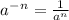 a^-^n = \frac{1}{a^n}