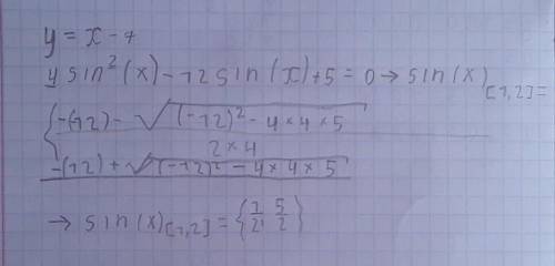 4sin^2(x)-12sin(x)+5=0 решить тригонометрическое уравнение