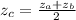 z_{c} = \frac{z_{a} +z_{b} }{2}