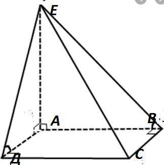 АВСД — прямоугольник. АЕ перпендикулярна плоскости АВСД. ЕД = 4, ЕС = 5, ЕВ = 4. Докажите, что АВСД
