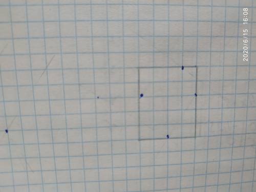 (1) Нарисуй по клеточкам прямоугольник так, чтобы ее роны проходили через все отмеченные точки2) Най