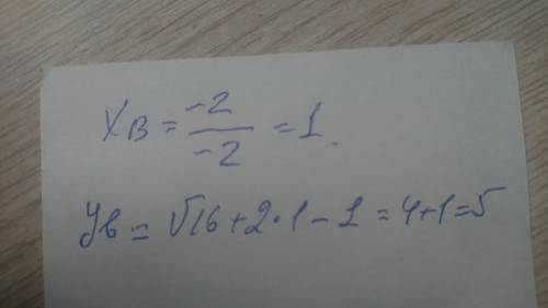 Найти точку максимума функции: y=√16+2x-x^2
