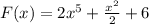 F(x) = 2x^5+\frac{x^2}{2}+6