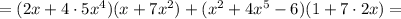 =(2x+4\cdot5x^4)(x+7x^2)+(x^2+4x^5-6)(1+7\cdot2x)=