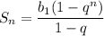 S_n=\dfrac{b_1(1-q^n)}{1-q}