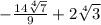 -\frac{14\sqrt[4]{7}}{9}+2\sqrt[4]{3}