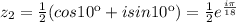 z_{2}=\frac{1}{2} (cos10к+isin10к)=\frac{1}{2} e^{\frac{i\pi}{18}