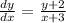 \frac{dy}{dx} = \frac{y+2}{x+3}