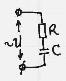 Активное сопротивление цепи R 800 ом емкость конденсатора C 0,4мкф. напряжение на входных зажимах u