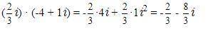 Найдите произведение комплексных чисел Z1=(2/3i) и Z2=(-4+1)