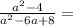 \frac{a^{2}-4 }{a^{2}-6a+8 } =