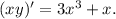 (xy)' = 3x^3 + x.