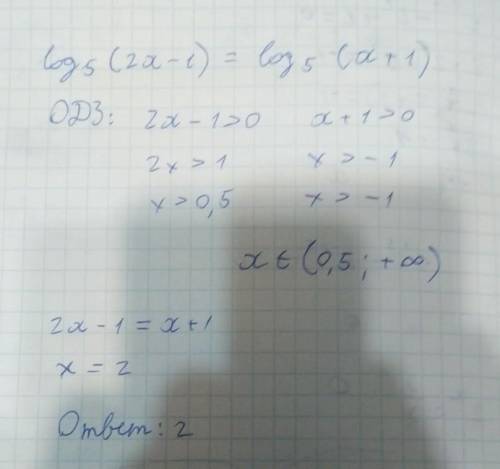 решить 3. Решите уравнения: √(х+1) = 8- 2х 4. log5 ( 2х - 1) =⁡ log5 (х+1) 5. 6cos2 х - 5 sin х + 5