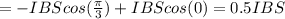 =-IBScos(\frac{\pi }{3} )+IBScos(0)=0.5IBS