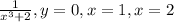 \frac{1}{x^{3}+2 } ,y=0 ,x=1, x=2