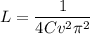 L = \dfrac{1}{4Cv^2\pi^2}