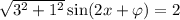 \sqrt{3^2+1^2}\sin(2x+\varphi)=2