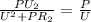 \frac{{P{U_2}}}{{{U^2} + P{R_2}}} = \frac{P}{U}