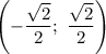 \left(-\dfrac{\sqrt{2}}{2}; \ \dfrac{\sqrt{2}}{2} \right)