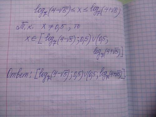 Решить неравенство (8*7^x-4^(x*log(7/2))-11)/(2x-1)^2>=0