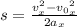 s=\frac{v_x^2-v_0_x^2}{2a_x}