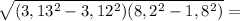 \sqrt{(3,13^2-3,12^2)(8,2^2-1,8^2)}=