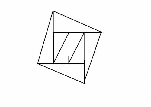 Сложите из четырёх больших и четырёх маленьких треугольников, изображённых на рисунке, квадрат (без