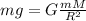mg=G\frac{mM}{R^2}