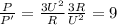 \frac{P}{P'}=\frac{3U^2}{R}\frac{3R}{U^2}=9