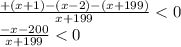 \frac{+(x+1)-(x-2)-(x+199)}{x+199}