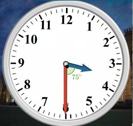 Який кут утворюють Стрілка годинника о 15годині 30 хвилин​
