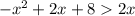 -x^2 +2x+82x