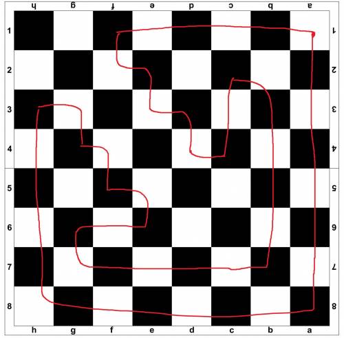 В центрах 64 клеток шахматной доски поставили по точке. Центры некоторых соседних по стороне клеток