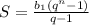 S = \frac{b_{1}(q^{n} -1) }{q-1}