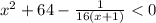 x^2+64 -\frac{1}{16(x+1)}