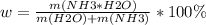 w=\frac{m(NH3*H2O)}{m(H2O)+m(NH3)} *100\%