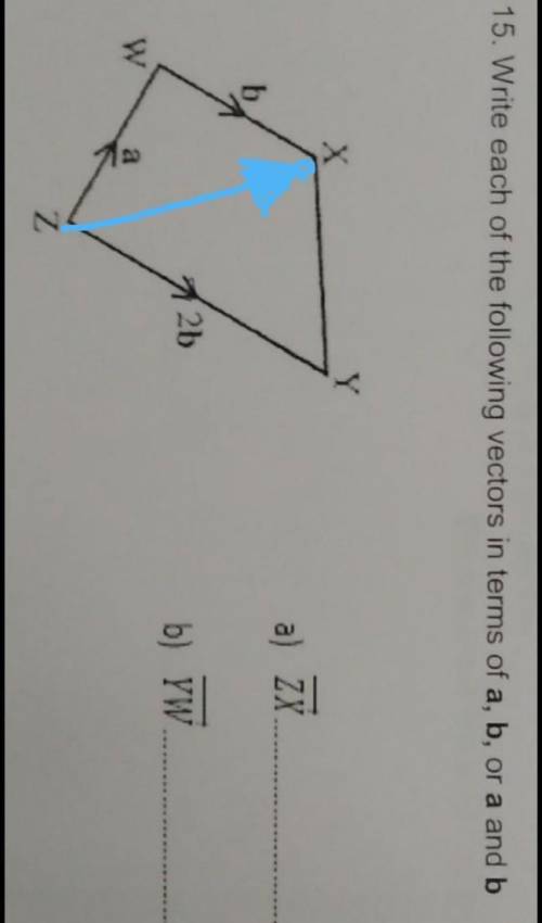 Выразите векторы ZX и YW через a, b или a и b ​