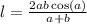 l = \frac{2ab \cos(a) }{a + b}