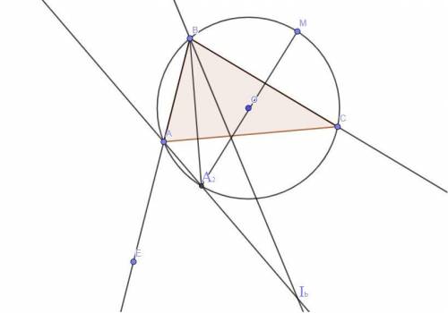В треугольнике ABC точка Ib — центр вневписанной окружности, касающейся стороны AC, A2 — середина ду