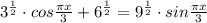 3^{\frac{1}{2}}\cdot cos \frac{\pi x}{3} +6^{\frac{1}{2}}=9^{\frac{1}{2}}\cdot sin \frac{\pi x}{3}