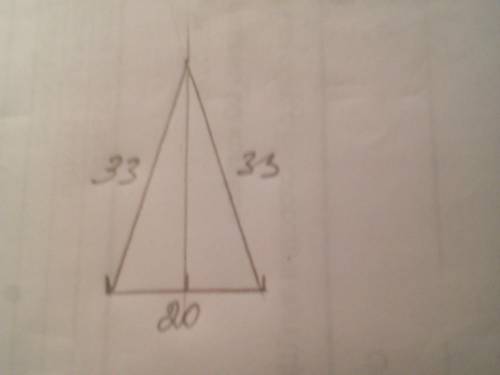 Стороны треугольника равны 20 см, 33 см, 33 см. Почему такого треугольника не может существовать?