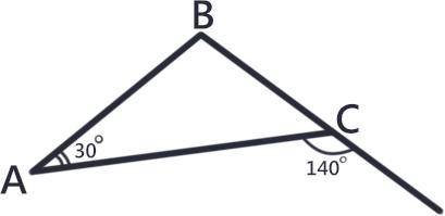 Если один угол треугольника равен 30 градусам, а внешний угол одного угла равен 140 градусам, то най