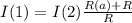 I(1) = I(2)\frac{R(a) + R}{R}