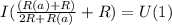 I(\frac{(R(a) + R)}{2R + R(a)} + R) = U(1)