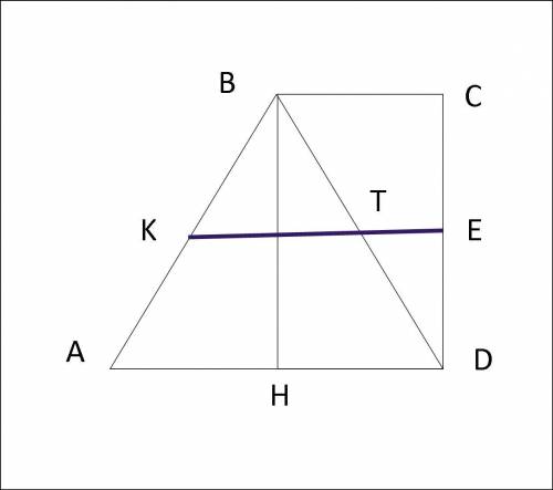 Диагональ прямоугольной трапеции разбивает ее на два треугольника, один из которых является равносто